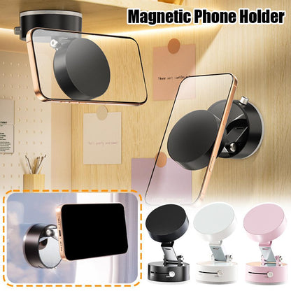 Foldable Magnetic Phone Holder – 360° Suction for Car, Home & Gym