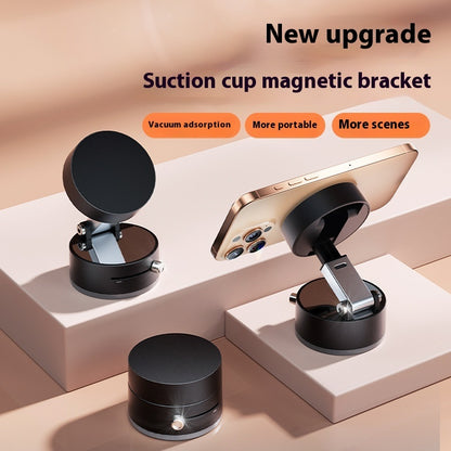 Foldable Magnetic Phone Holder – 360° Suction for Car, Home & Gym