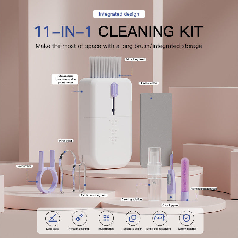 Ultimate Clean Pro 11-in-1 Portable Cleaning Kit – Effortlessly Maintain Your Computer, Phone & Earbuds