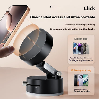 Foldable Magnetic Phone Holder – 360° Suction for Car, Home & Gym
